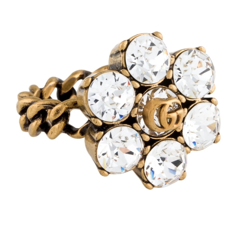 NWT GUCCI GG Marmont Crystal Ring  Designer Size: M / IT 16 - Picture 5 of 16
